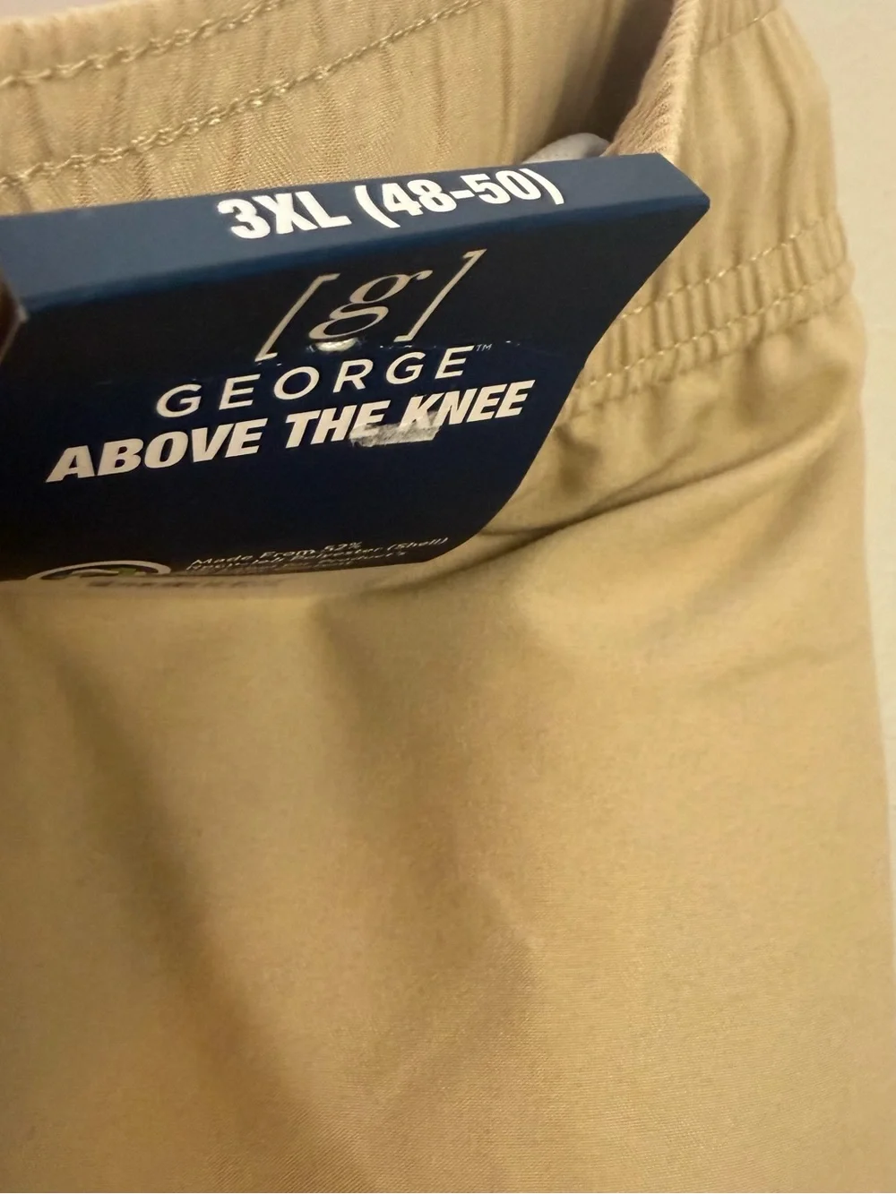 George Men's swim Drawstring Shorts - Navy & Khaki - 2 pair Black